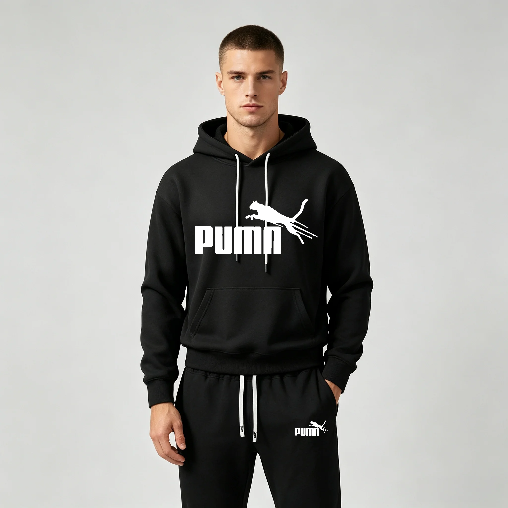 Joggers Pants - Męski zestaw dresowy: bluza z kapturem