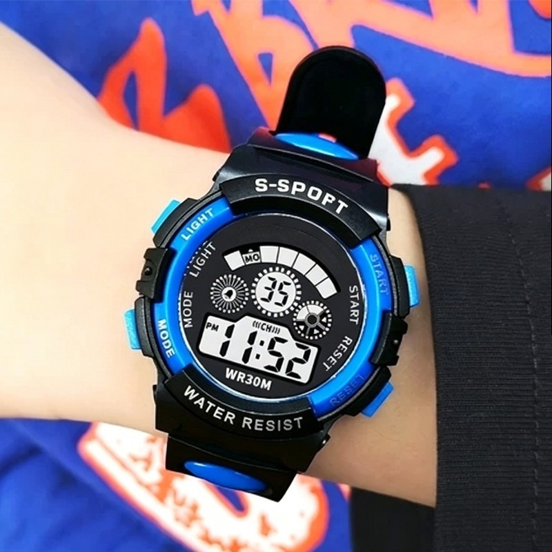 Running Watch - Elektroniczny zegarek dla dzieci, chłopięcy, wodoodporny,