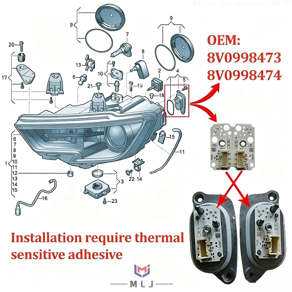 8V0998473 8V0998474 Białe Modu – Running Headlamp recenzja i cena